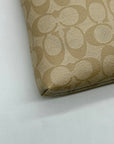 Coach Khaki And White Signature Coated Canvas Crossbody Bag-F58297