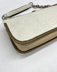 LongChamp Beige Leather Shoulder Bag