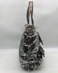 Coach Stone Gray Blue Poppy Sequin Spotlight Convertible Tote Bag 13821