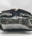 Coach Stone Gray Blue Poppy Sequin Spotlight Convertible Tote Bag 13821