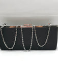 I.N.C. International Concepts Black Satin Kelsie Clutch Crossbody Bag