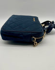 Michael Kors Blue Quilted Nylon Crossbody Bag