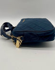 Michael Kors Blue Quilted Nylon Crossbody Bag