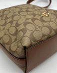 Coach Brown Signature Coated Canvas Val Duffle Bag C2819