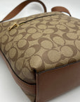 Coach Brown Signature Coated Canvas Val Duffle Bag C2819