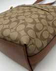Coach Brown Signature Coated Canvas Val Duffle Bag C2819