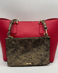I.N.C. International Concepts Red Zoiey 2-in-1 Leather Shoulder Bag