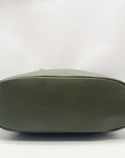 Borse In Pelle Olive Green Pebbled Leather Shoulder Bag