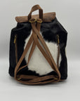Loyal West Black & White Cowhide Backpack