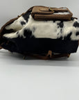 Loyal West Black & White Cowhide Backpack
