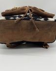 Loyal West Black & White Cowhide Backpack