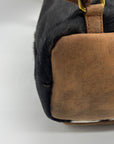 Loyal West Black & White Cowhide Backpack