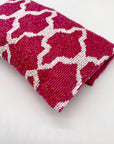 Moyna by Anthropologie Pink and White Beaded Abstract Envelope Clutch