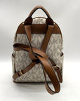 Michael Kors Cream Monogram Print Abbey Backpack