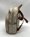 Michael Kors Cream Monogram Print Abbey Backpack
