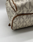 Michael Kors Cream Monogram Print Abbey Backpack