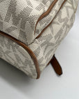 Michael Kors Cream Monogram Print Abbey Backpack