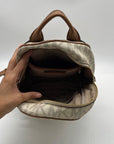 Michael Kors Cream Monogram Print Abbey Backpack