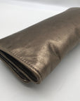 Michael Kors Metallic Light Gold Leather Chain Clutch