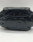Sharif Black Faux Leather Shoulder Bag