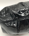 Sharif Black Faux Leather Shoulder Bag