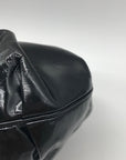 Sharif Black Faux Leather Shoulder Bag