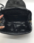 Sharif Black Faux Leather Shoulder Bag