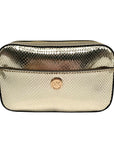 Michael Kors Metallic Gold Leather Maisie 2-In-1 Camera Crossbody Bag