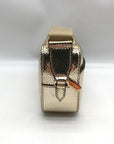 Michael Kors Metallic Gold Leather Maisie 2-In-1 Camera Crossbody Bag