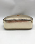 Michael Kors Metallic Gold Leather Maisie 2-In-1 Camera Crossbody Bag