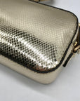Michael Kors Metallic Gold Leather Maisie 2-In-1 Camera Crossbody Bag