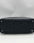 Coach Black Monogram Canvas Hampton Satchel Bag 6830