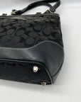 Coach Black Monogram Canvas Hampton Satchel Bag 6830