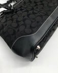 Coach Black Monogram Canvas Hampton Satchel Bag 6830