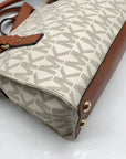 Michael Kors Ivory Monogram Canvas Hamilton Bag