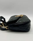 Michael Kors Black Leather Fulton Crossbody Bag