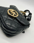 Michael Kors Black Leather Fulton Crossbody Bag