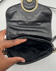 Michael Kors Black Leather Fulton Crossbody Bag