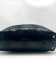Michael Kors Black Snake-Embossed Leather Tote