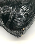 Michael Kors Black Snake-Embossed Leather Tote
