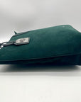 Ralph Lauren Pine Green Suede Alexis Tote Bag