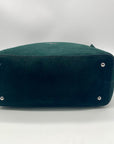 Ralph Lauren Pine Green Suede Alexis Tote Bag