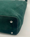 Ralph Lauren Pine Green Suede Alexis Tote Bag