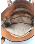 Michael Kors Brown Signature Top Zip Bedford Pocket Tote