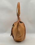 OR Yanny Brown Pebbled Leather Demi Hobo Bag