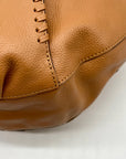 OR Yanny Brown Pebbled Leather Demi Hobo Bag