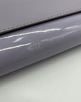 White House Black Market Lavender Patent Leather Convertible Clutch