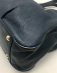 Michael Kors Navy Blue Pebbled Leather Fulton East West Tote