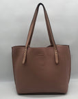 Anne Klein Pink Leather Tote Bag