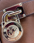 Michael Kors Brown Saffiano Leather Hamilton Satchel Bag
